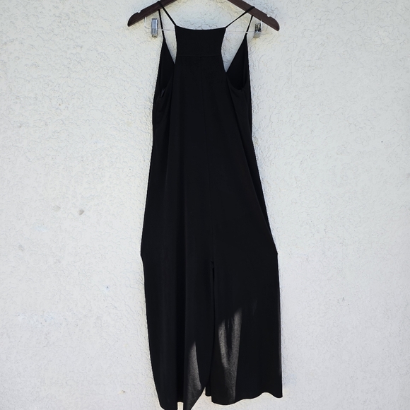 ZARA Black Halter Wide-Leg Jumpsuit Keyhole  Size S - Picture 4 of 10